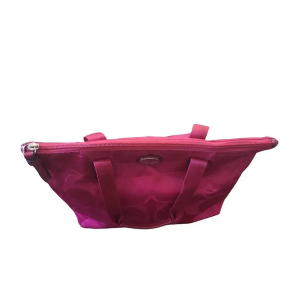 New Coach 2-Piece Signature Getaway Weekender Nylon Packable Pink Berry - Picture 6 of 13